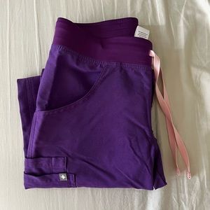 Figs Magic Purple Kade scrub pants XXS